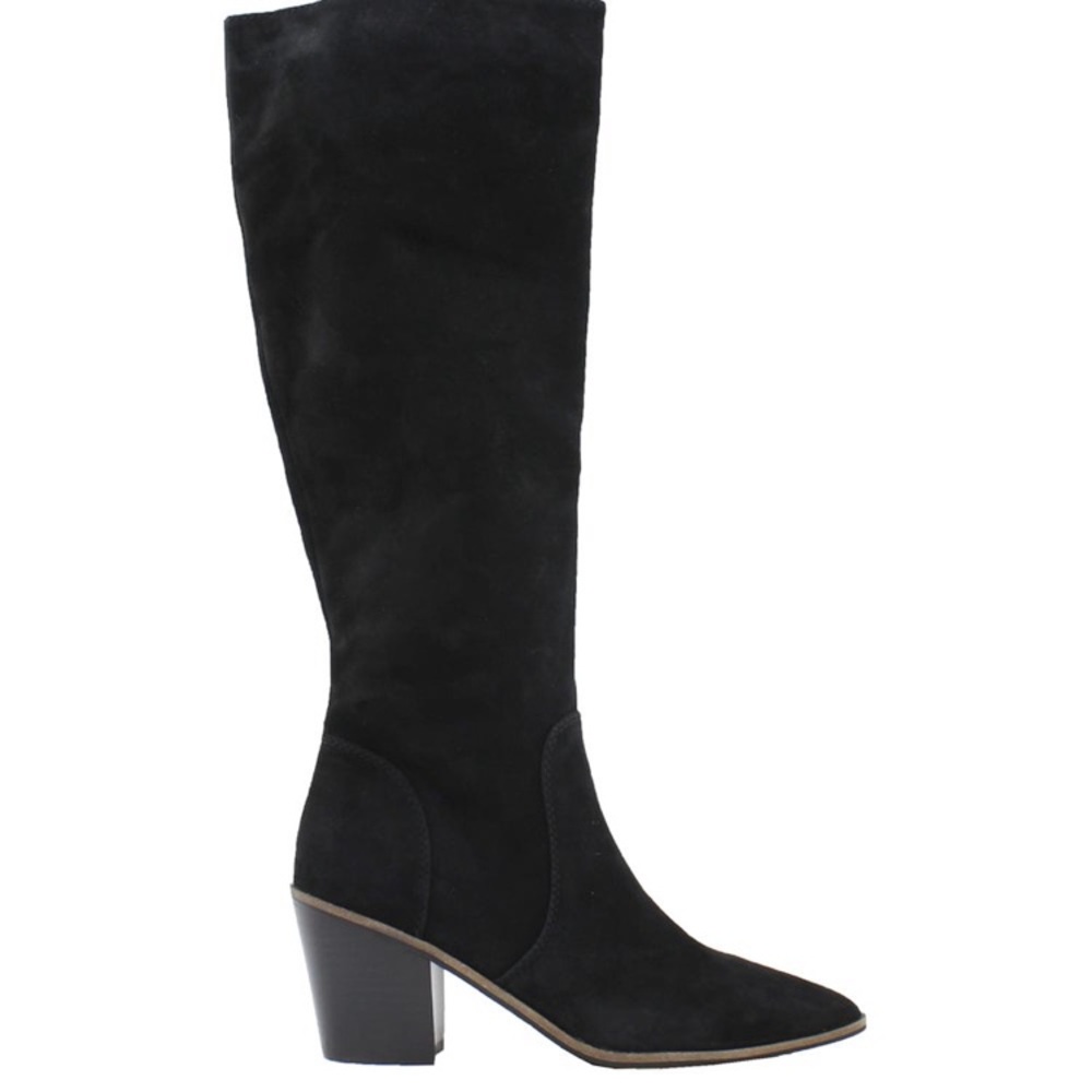 NWOT Cole Haan Willa Slouchy Calf High Suede Block heel Chunky Western 9 point